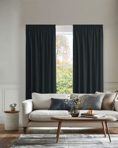 TEXTRAR Signal Black Pencil Pleat Curtains