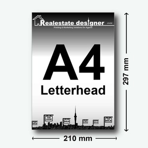 Products: A4 Letterhead- 90 GSM - Colour - Real Estate Designer