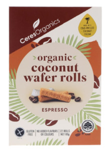 Products: Organic Coconut Wafer Rolls- Espresso