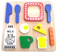Sorting breakfast set by blue ribbon