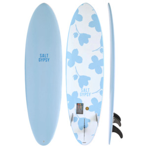 Salt Gypsy: SALT GYPSY MID TIDE 6'8" BABY BLUE EPOXY SOFT 41L FCSII