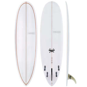 Full Price For Bold Sale Boards 2: MODERN LOVE CHILD P.U 8'0" GREY/ORANGE PINLINE
