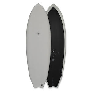 Twin Fin: WAYNE RICH SINGULARITY SWALLOW TAIL 5'10" FUTURES CARBON 34.2L