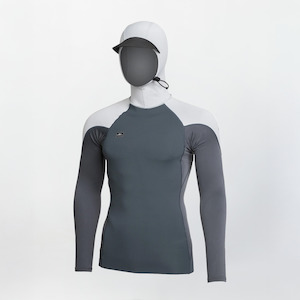 Full Price For Bold Sale Wetsuits: O'NEILL MENS THIN SKINS NEO LS HOODED RASH VEST - GRAPHITE