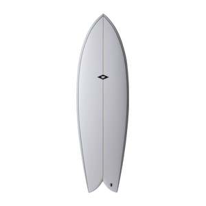 Twin Fin: NSP DOUBLE VISION 6'5" ELEMENTS FUTURES 47.8L - BLUE POWDER