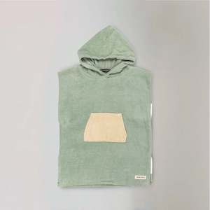 Full Price Bold Accessories: O&E TODDLERS HOODED PONCHO - SAGE