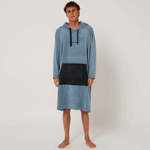 Full Price Bold Accessories: O&E SURF ESSENTIAL L/S PONCHO - PETROL