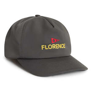 FLORENCE LOGO TWILL HAT - CHARCOAL
