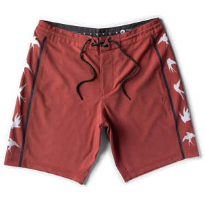 Full Price Bold Clothing: VISSLA NK SWARM 21" BOARDSHORT - RED