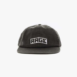 Full Price Bold Clothing: RAGE LOGO CAP - BLACK