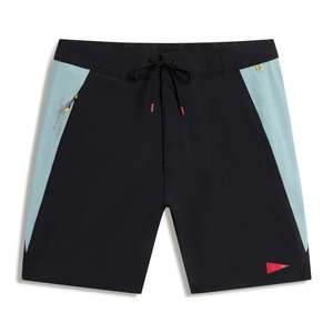 FLORENCE CORDURA AIRTEX BOARDSHORT - BLACK LIGHTEST SEA BLUE