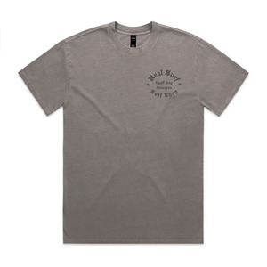 Full Price Bold Clothing: REAL SURF CULT LOGO HEAVY FADED TEE - GREY