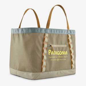PATAGONIA BLACK HOLE GEAR TOTE 61L - WATER PEOPLE BANNER: WEATHERED STONE