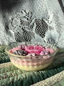 Scented glass bowl candle