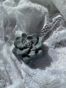 Succulent Candles: Black succulent candle