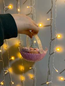 Gifts Under 50: Glass basket candle
