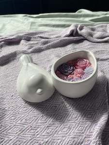 Gifts Under 50: Ceramic bird candle