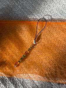 Beaded phone charm | Orange