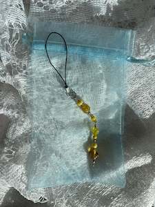 Gifts Under 10: Beaded phone charm | Yellow