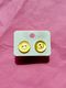 Button stud earrings | Yellow