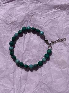 Blue Cornflower Upcycled Beaded Bracelet