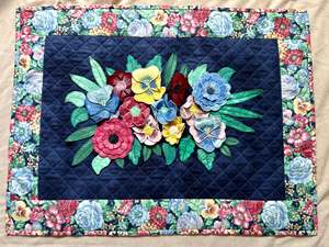 Gifts Under 50: “3D Flower Bouquet” Handmade Quilt Wall Hanging
