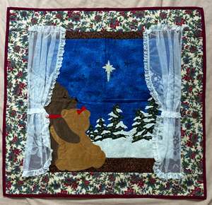 “Christmas Bears” Handmade Quilt Wall Hanging