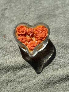 Glass Candles: Upcycled Scented Candle | Glass Heart