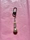 Mini Clip Upcycled Keychain | White