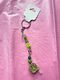 Upcycled Beaded Keychain | Green
