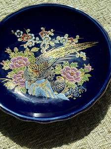 Magnets: Blue Floral Ceramic Upcycled Fridge Magnet