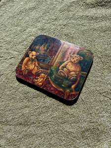 Magnets: Teddy Bears Cork Upcycled Fridge Magnet