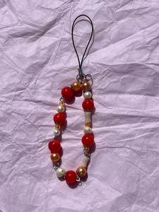 Beaded Phone Charm | Orange