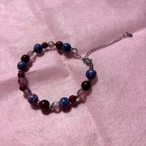 Purple Upcycled Beaded Bracelet