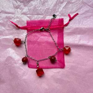 Jewellery: Red Upcycled Charm Bracelet