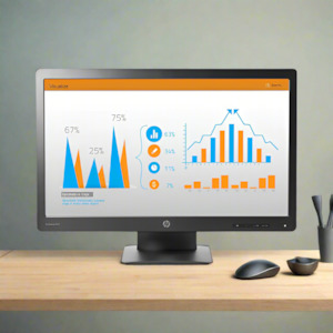 Used Refurbished Monitors: HP P232 23" 1920x1080 5ms 16:9 VGA DP Monitor | NO STAND