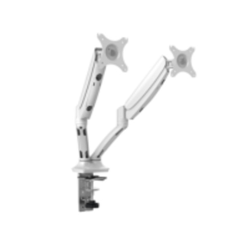 Used Refurbished Monitors: Rapidline Executive Dual Gas Spring Monitor Arm White EDMARM WH | NEW