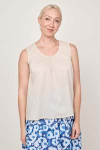 Clothing: V neck Pintuck top