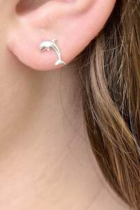 Silver Jewellery: Dolphin Studs Earrings