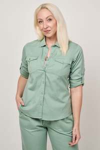 Shirts & Tops: Utility shirt - Sage