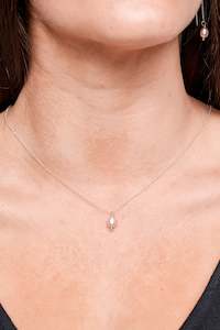 Silver Jewellery: Pearl Drop Necklace - Silver