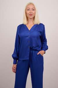 Pants: Elasticated pants - Cobalt