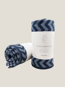 Hair & Travel Towel - Double Denim Chevron