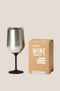 Homeware: Huski Wine Tumbler - Brushed Stainless