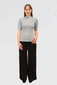 Tops Shirts: Stripe Tee - Sky