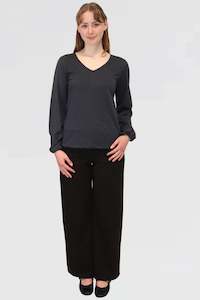 Tops Shirts: Bishop Blouse - Ink