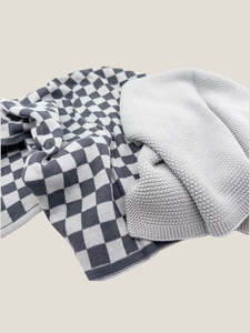 Kitchen Towel Duos - Graphite Lunar Chequer