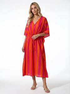 Recommended Seguno: Sunset Stripe Pink & Orange Kaftan