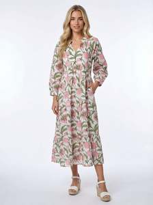 Blossom Meadow Cotton Midi Dress