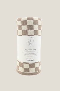 Hair & Travel Towel - Hummus Chequer